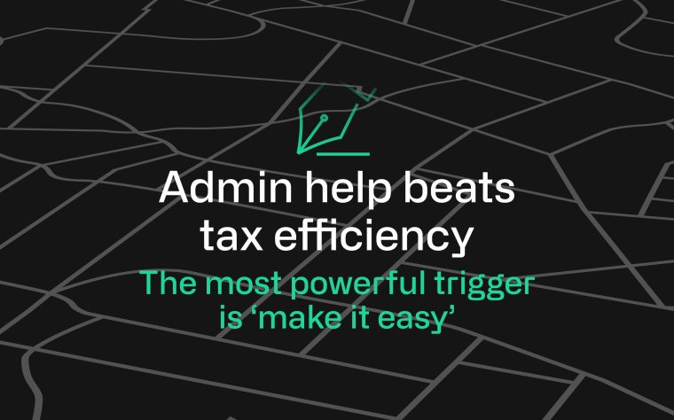 Admin help beats tax efficiency