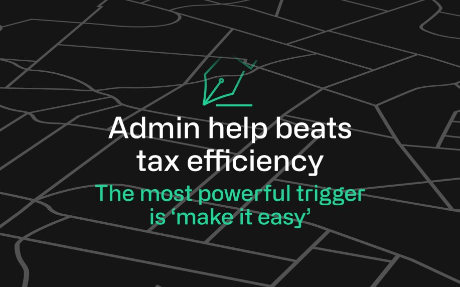 Admin help beats tax efficiency