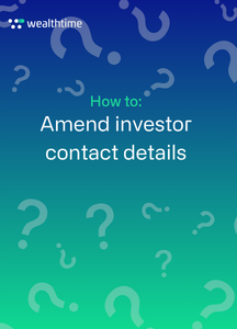 How to Amend investor contact details - Title